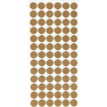 Furndiy 15 mm Kahverengi 78 Parça Kendinden Yapışkanlı Yuvarlak Keçe