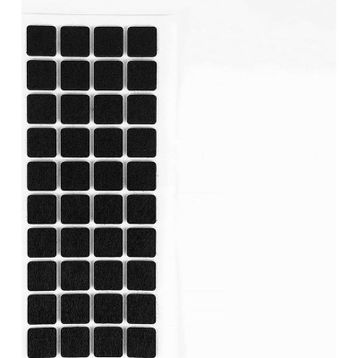 Furndiy 20x20 mm Siyah 40 Parça Kendinden Yapışkanlı Kare Keçe