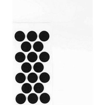Furndiy 30 mm Siyah 18 Parça Kendinden Yapışkanlı Yuvarlak Keçe