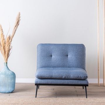 Futon Martin Mavi Tekli Koltuk