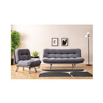 Futon Pafu Hippo Gri Koltuk Takımı