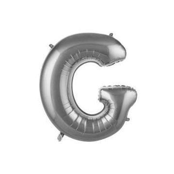 G Harf Gümüş 40 cm Folyo Balon
