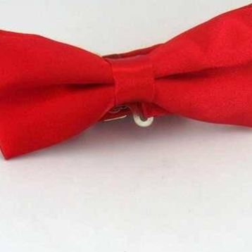 Gaffy Kırmızı Çocuk Boy Düz Renk Saten Papyon