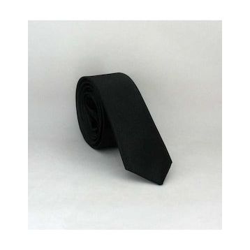 Gaffy USS-01 Siyah Ultra Slim Fit Düz Renk Saten Kravat