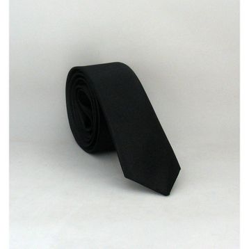 Gaffy USS-01 Siyah Ultra Slim Fit Düz Renk Saten Kravat