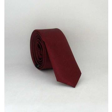Gaffy USS-04 Bordo Ultra Slim Fit Düz Renk Saten Kravat