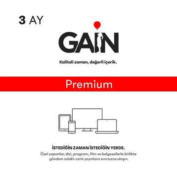 Gain Premium 3 Aylık Abonelik