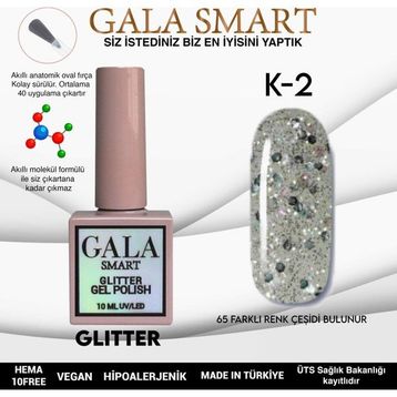 Gala 10 ml K-02 Smart Glitter Kalıcı Oje