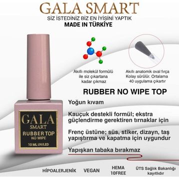Gala Professional Gala Smart 10 ml Rubber No Wipe Top