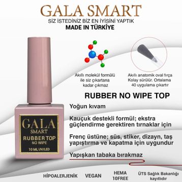 Gala Professional Gala Smart 10 ml Rubber No Wipe Top