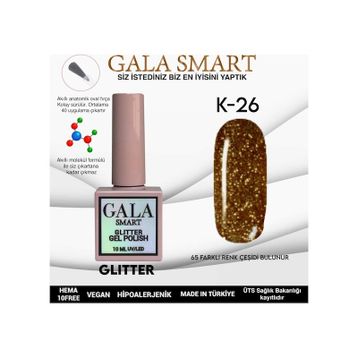 Gala Smart K26 10 ml Glitter Kalıcı Oje