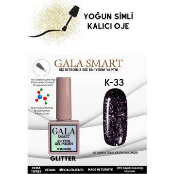 Gala Smart K33 10 ml Glitter Kalıcı Oje