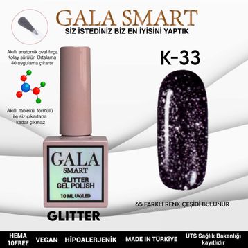Gala Smart K33 10 ml Glitter Kalıcı Oje