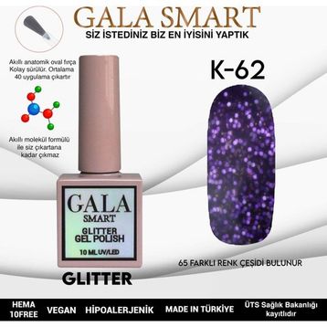 Gala Smart K62 10 ml Glitter Kalıcı Oje