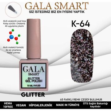 Gala Smart K64 10 ml Glitter Kalıcı Oje