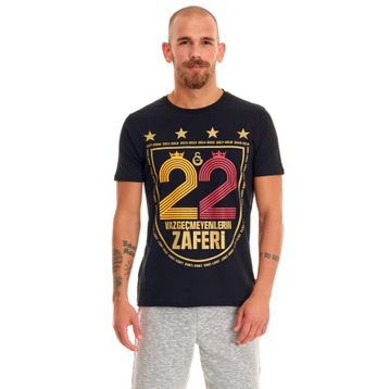 Galatasaray E191259 Yasin Tekstil 22 Vazgeçmeyenlerin Zaferi Erkek T-shirt