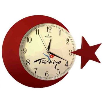 Galaxy 134-4 Türk Bayrağı Duvar Saati