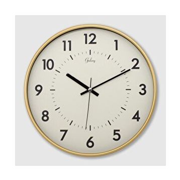 Galaxy 221-G Serisi Eskitme Metal Görünümlü Sessiz Akar 30 cm Modern Duvar Saati
