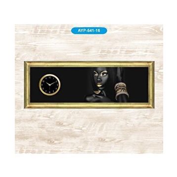 Galaxy AYP-541-16 Dekoratif Bilezikli Kadın Tablo Duvar Saati
