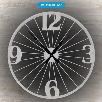 Galaxy DM-110 Metal Beyaz Duvar Saati