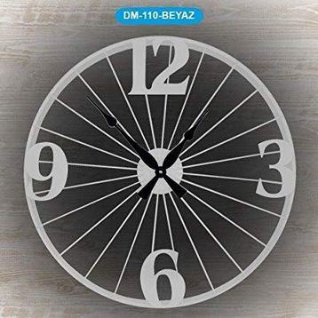 Galaxy DM-110 Metal Beyaz Duvar Saati
