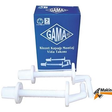 Gama 45001 Plastik Alttan Sıkma Klozet Kapağı Montaj Vidası