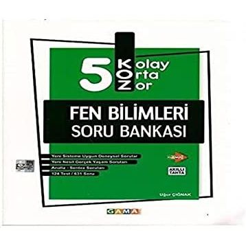 Gama Yayınları 2020 5. Sınıf Koz Fen Bilimleri Soru Bankası