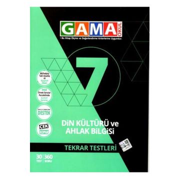 Gama Yayınları 7. Sınıf Din Kültürü Tekrar Testleri