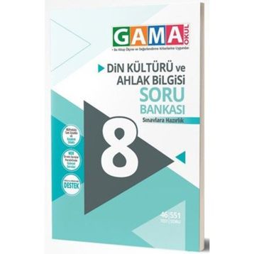 Gama Yayınları 8. Sınıf Nar Din Kültürü ve Ahlak Bilgisi Bankası