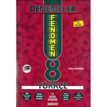 Gama Yayınları 8. Sınıf Türkçe Fenomen 12 Genel Deneme