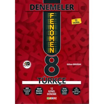 Gama Yayınları 8. Sınıf Türkçe Fenomen 12 Genel Deneme