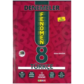 Gama Yayınları 8. Sınıf Türkçe Fenomen 12 Genel Deneme