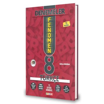 Gama Yayınları 8. Sınıf Türkçe Fenomen 12 Genel Deneme