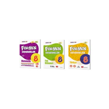 Gama Yayınları - Fenomen 8. Sınıf LGS Matematik+Türkçe+Fen Bilimleri Deneme Seti 3 Kitap