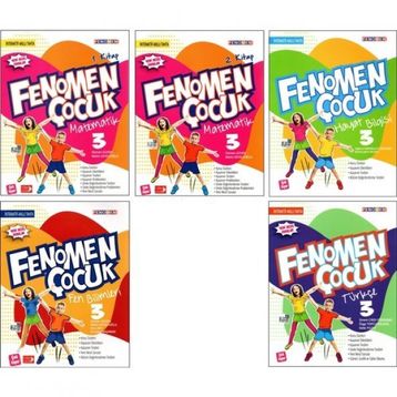 Gama Yayınları - Fenomen Çocuk 3. Sınıf Set Matematik 2 Kitap+Türkçe+Fen+Hayat Bilgisi 5 Kitap
