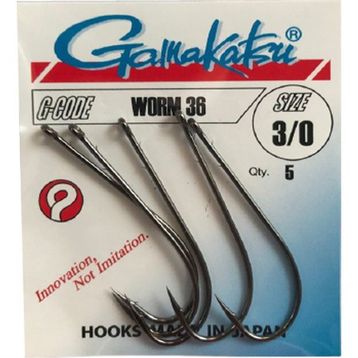 Gamakatsu Worm 36 6'lı 3-0 Olta İğnesi