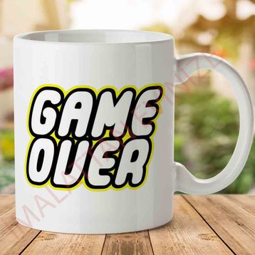 Game Over Porselen Kupa Bardak