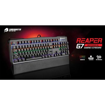 Gamebooster G7 Reaper Rainbow Aydınlatmalı Bileklikli Mekanik Usb Oyun Klavyesi