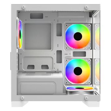 GameBooster GB-MB6001W Rainbow Fanlı Beyaz 600 W Micro ATX Gaming Bilgisayar Kasası