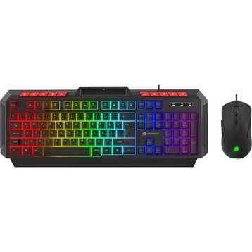 GameBooster Knight KM-11B Kablolu Gaming Siyah Klavye Mouse Set