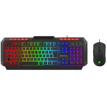 GameBooster Knight KM-11B Kablolu Gaming Siyah Klavye Mouse Set