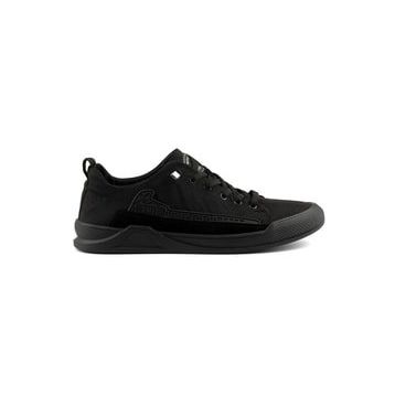 Gamelu Punch Siyah Lastik Bağ Keten Memory Foam Sneaker Erkek Spor Ayakkabı