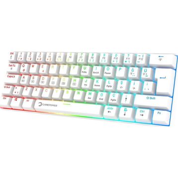 Gamepower Lyra 60M Beyaz RGB TKL Red Switch Kablolu Mekanik Gaming Klavye