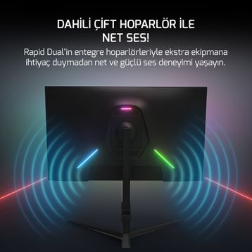 Gamepower Rapid Q-Max 27 inç 300Hz 0.5ms IPS Pivot Oyuncu Monitörü