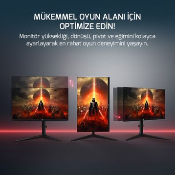 Gamepower Rapid Q-Max 27 inç 300Hz 0.5ms IPS Pivot Oyuncu Monitörü