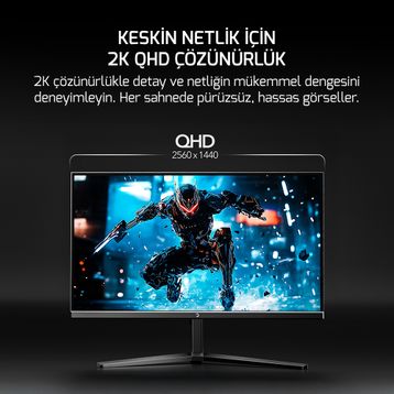 Gamepower Rapid Q-Max 27 inç 300Hz 0.5ms IPS Pivot Oyuncu Monitörü