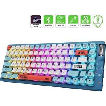 Gamepower Sense RGB TKL Red Switch Kablolu/Kablosuz Mekanik Gaming Klavye