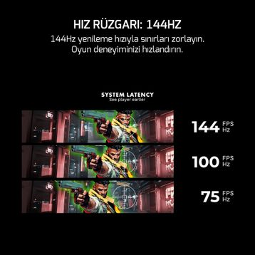Gamepower Vivid F20 Beyaz 27 inç 144Hz 1ms Curved Oyuncu Monitörü