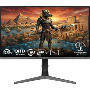 Gameraider SOBEK GR27Q24I 27 inç 240Hz 0.5ms 2K QHD IPS Pivot Oyuncu Monitörü