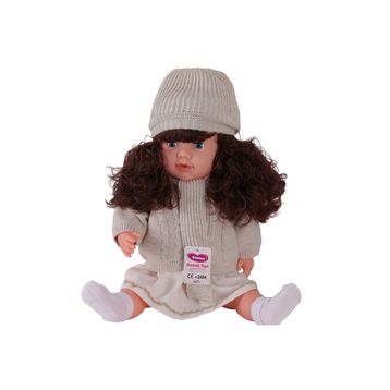 Gamze Bebek 7959 Trikolu Hırkalı Saçlı 60 cm Büyük Bebek